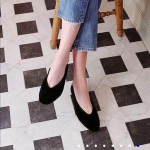 Alex Mill Juliet Italian Flat, Black, Size 40